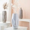 Visage White Stoneware Face Design Vase