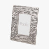 Antique Silver Metal Croc Print 5 x 7" Photo Frame