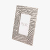 Antique Silver Metal Croc Print 5 x 7" Photo Frame