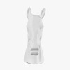 White Metal Horse Head Ornament