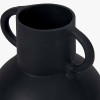 Black Metal Vase with Handles