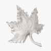 Silver Metal Oak Leaf Bowl