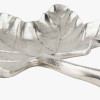 Silver Metal Oak Leaf Bowl