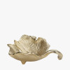 Gold Metal Gingko Leaf Trinket Bowl