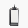 Black Stainless Steel and Glass Large Rectangular Lantern