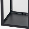 Black Stainless Steel and Glass Large Rectangular Lantern