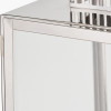 Silver Stainless Steel and Glass Large Rectangular Lantern