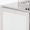 Silver Stainless Steel and Glass Medium Rectangular Lantern