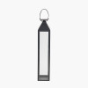 Black Stainless Steel and Glass Large Tall Lantern