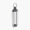 Black Stainless Steel and Glass Medium Tall Lantern