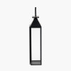 Black Stainless Steel and Glass Medium Tall Lantern