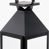 Black Stainless Steel and Glass Medium Tall Lantern