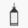 Black Stainless Steel and Glass Large Lantern