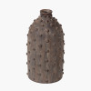 Kali Textured Dot Grey Stoneware Vase