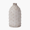 Kali Textured Dot Light Grey Stoneware Vase