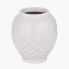 Willow White Leaf Detail Stoneware Vase