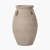 Grey Wash Fibrestone Decorative Vase with Handles