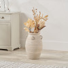 Grey Wash Fibrestone Decorative Vase with Handles