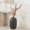 Black Fibrestone Decorative Vase Tall