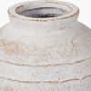 White Wash Fibrestone  Decorative Ribbed Vase