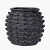 Black Bobble Fibrestone  Decorative Planter Large