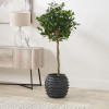 Black Bobble Fibrestone  Decorative Planter Large