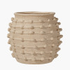 Cream Bobble Fibrestone  Decorative Planter Large