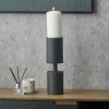 Matt Black Metal Pillar Candle Holder Large