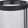 Black Ribbed Metal and Clear Glass Hurricane