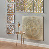 Antique White and Gold Textured Metal Wall Art