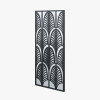 Black Metal Rectangular Mirrored Wall Art