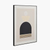 Art Deco Print with Gold Detail and Black Frame