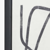 S/2 Black Squiggle Print Canvases with Black Frames