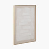 White and Natural Textured Canvas with Natural Frame