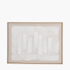 White and Natural Textured Canvas with Natural Frame