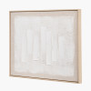 White and Natural Textured Canvas with Natural Frame