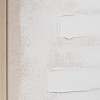 White and Natural Textured Canvas with Natural Frame