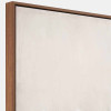 Natural and White Abstract Canvas with Natural Frame Large