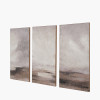 S/3 Grey and Neutrals Abstract Landscape Canvases