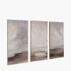 S/3 Grey and Neutrals Abstract Landscape Canvases