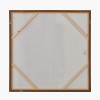 White and Terracotta Abstract Square Canvas with Oak Effect Frame