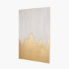 White and Gold Abstract  Frameless Canvas