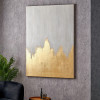 White and Gold Abstract  Frameless Canvas