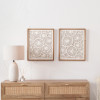 S/2 Cut Out Pattern Natural Paper Design Wall Art with Natural Frames