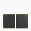 S/2 Black and Natural Wooden Textured Design Wall Art