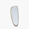 Natural Wood Veneer Teardrop Shaped Wall Mirror