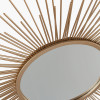 Gold Metal Starburst Design Round Wall Mirror