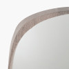 Grey Oak Wood Veneer Teardrop Shaped Wall Mirror