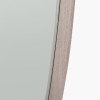 Grey Oak Wood Veneer Teardrop Shaped Wall Mirror