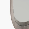 Grey Oak Wood Veneer Teardrop Shaped Wall Mirror